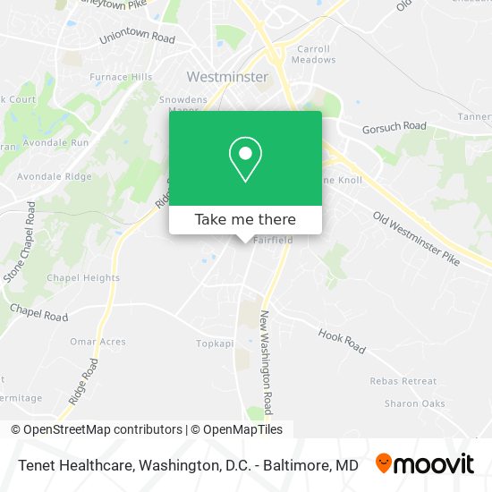 Tenet Healthcare map