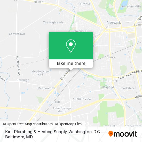 Kirk Plumbing & Heating Supply map