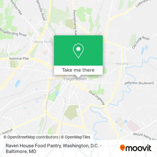 Raven House Food Pantry map