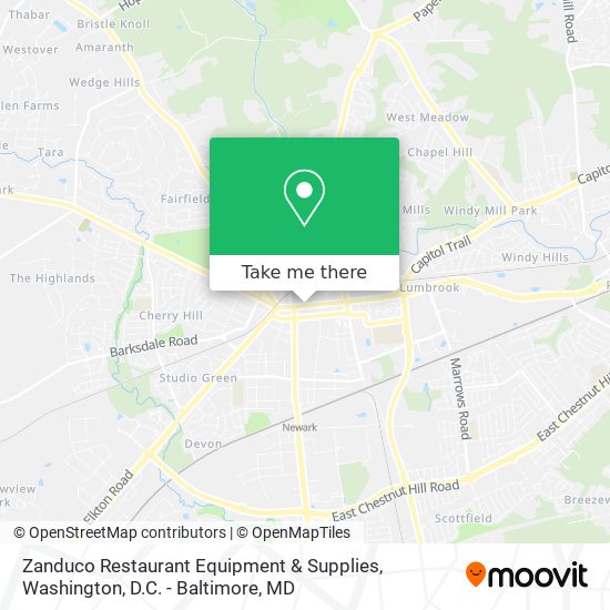 Mapa de Zanduco Restaurant Equipment & Supplies