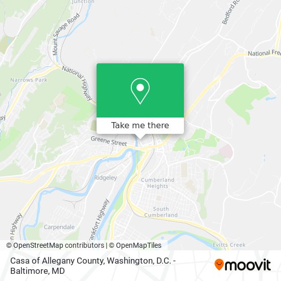 Casa of Allegany County map