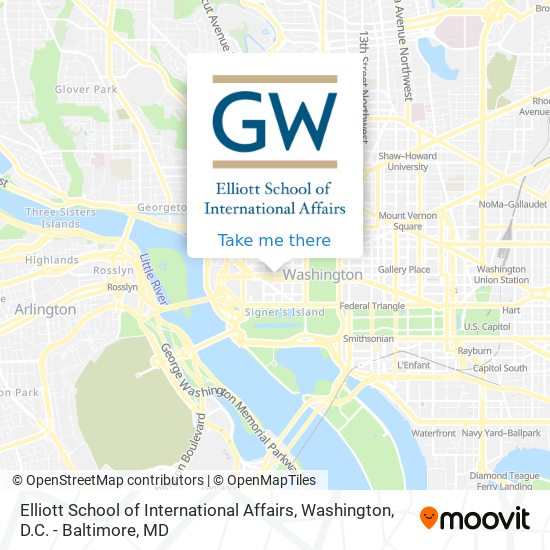 Elliott School of International Affairs map
