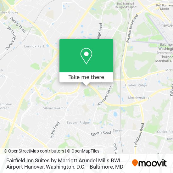 Mapa de Fairfield Inn Suites by Marriott Arundel Mills BWI Airport Hanover