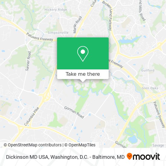 Dickinson MD USA map