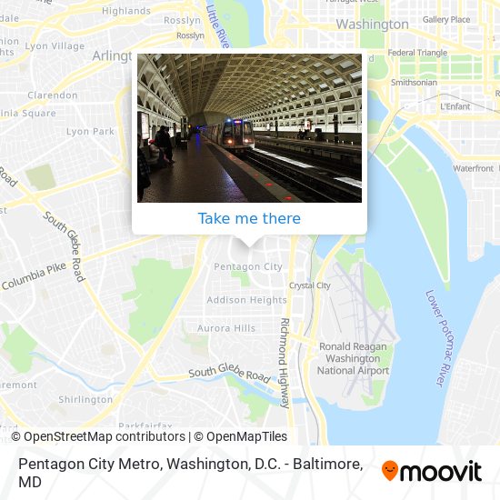 Mapa de Pentagon City Metro