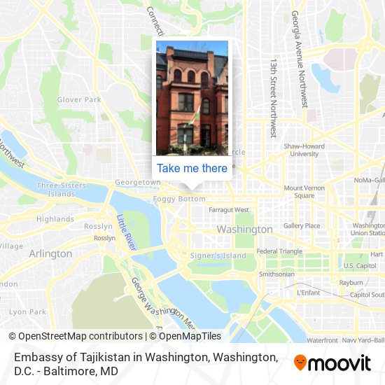 Mapa de Embassy of Tajikistan in Washington