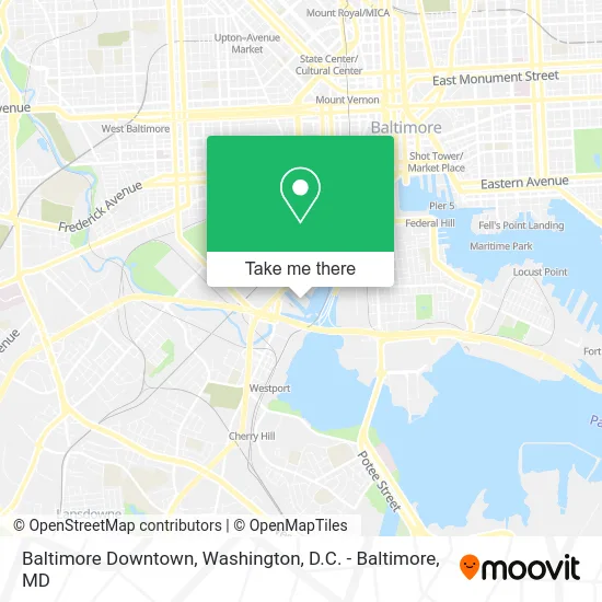 Baltimore Downtown map