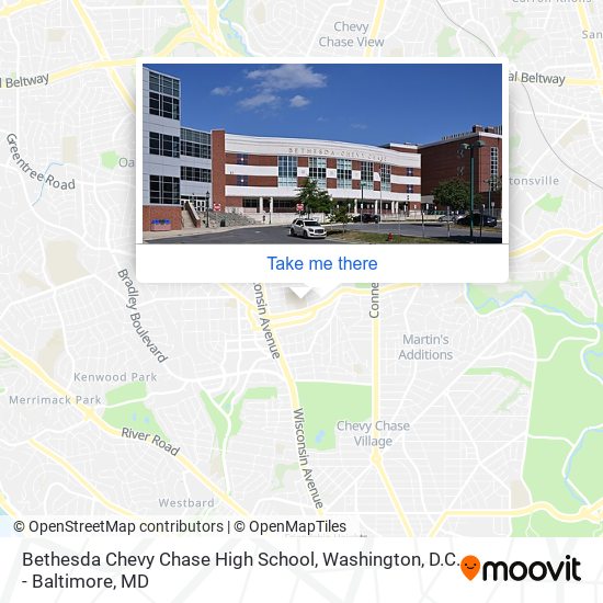 Mapa de Bethesda Chevy Chase High School