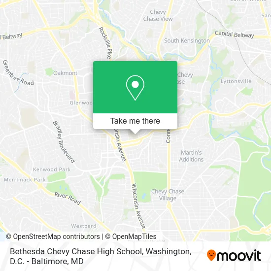 Bethesda Chevy Chase High School map