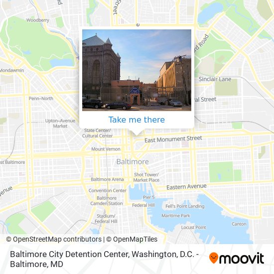 Baltimore City Detention Center map