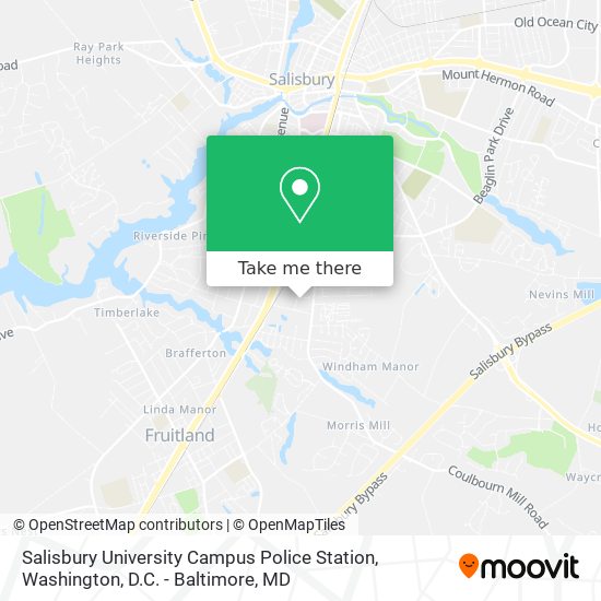 Salisbury University Campus Police Station map