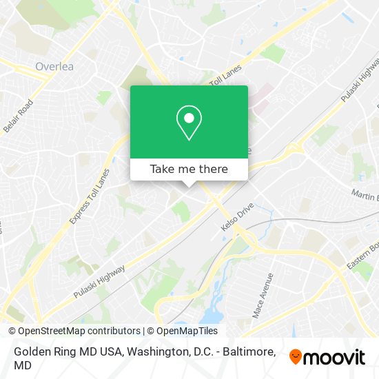 Golden Ring MD USA map