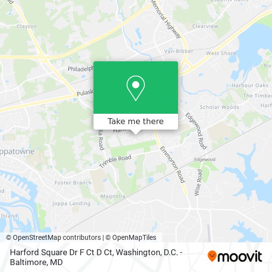 Harford Square Dr F Ct D Ct map