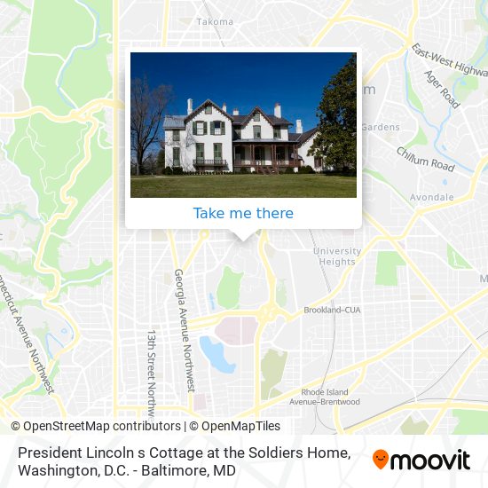 President Lincoln s Cottage at the Soldiers Home map