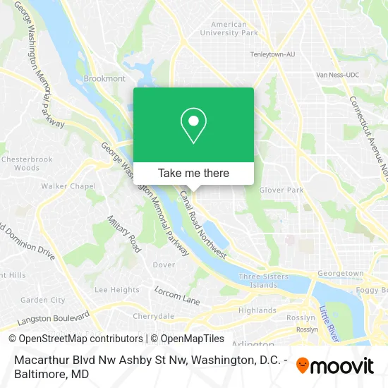 Mapa de Macarthur Blvd Nw Ashby St Nw