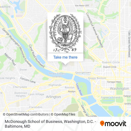 Mapa de McDonough School of Business