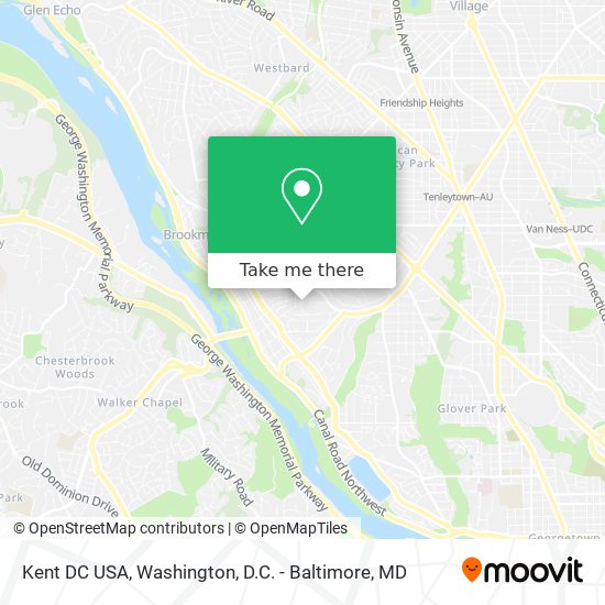 Kent DC USA map