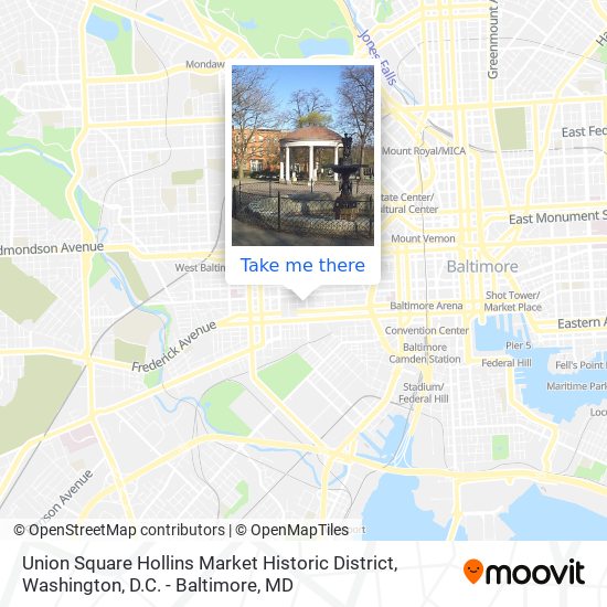 Union Square Hollins Market Historic District map