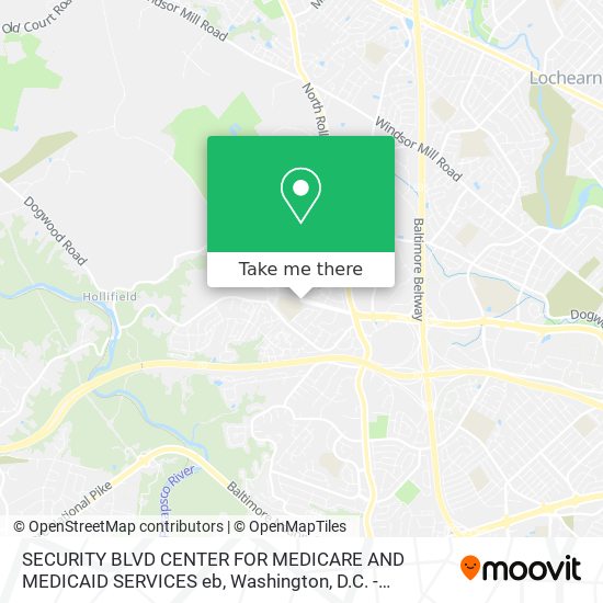 SECURITY BLVD CENTER FOR MEDICARE AND MEDICAID SERVICES eb map