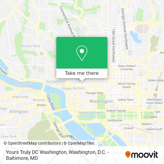 Yours Truly DC Washington map
