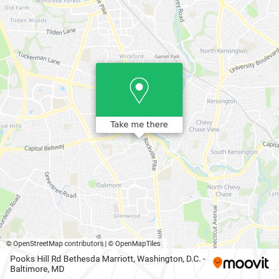 Mapa de Pooks Hill Rd Bethesda Marriott