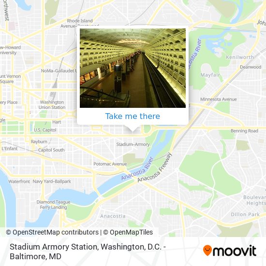 Stadium Armory Station map