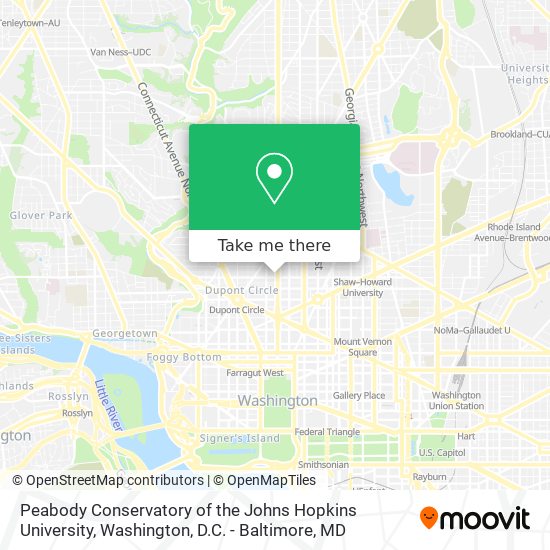 Peabody Conservatory of the Johns Hopkins University map