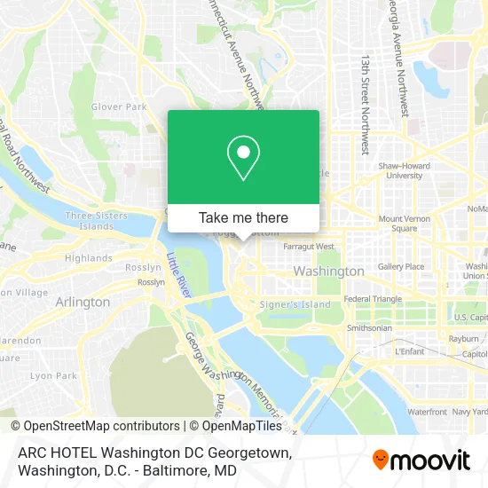 Mapa de ARC HOTEL Washington DC Georgetown