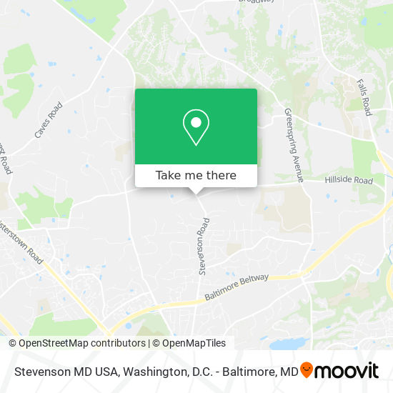 Stevenson MD USA map