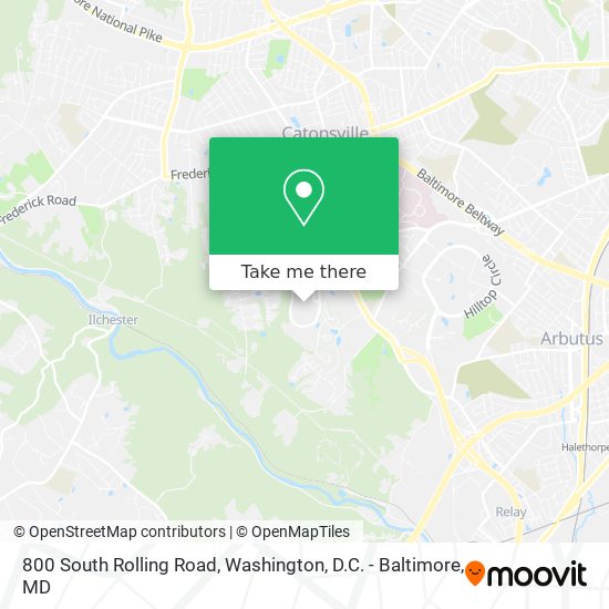 800 South Rolling Road map