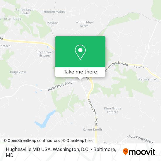 Hughesville MD USA map