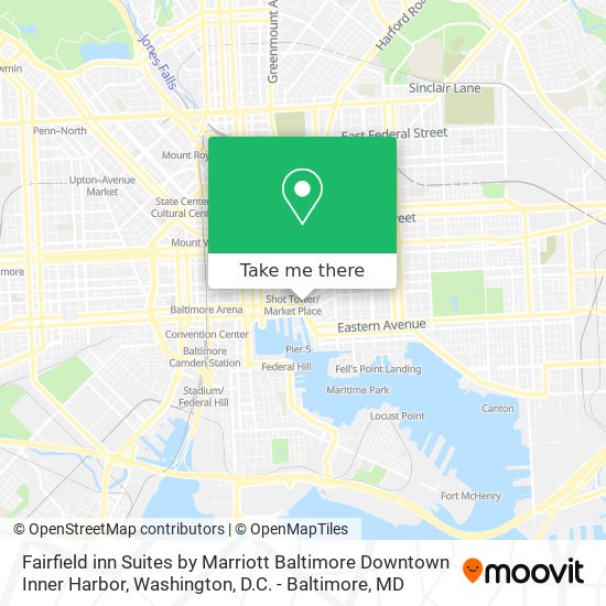 Fairfield inn Suites by Marriott Baltimore Downtown Inner Harbor map