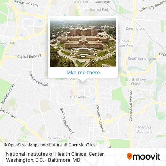 National Institutes of Health Clinical Center map