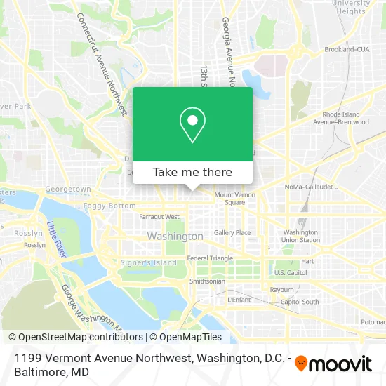 Mapa de 1199 Vermont Avenue Northwest