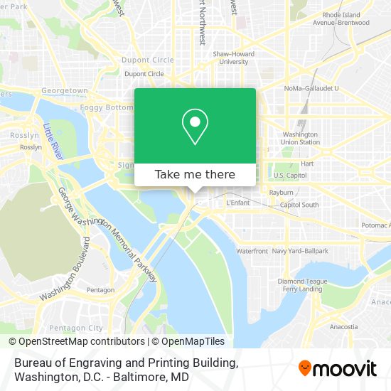 Bureau of Engraving and Printing Building map