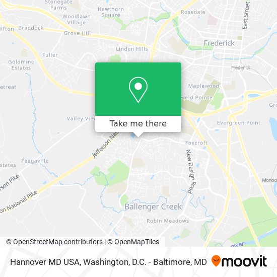 Mapa de Hannover MD USA