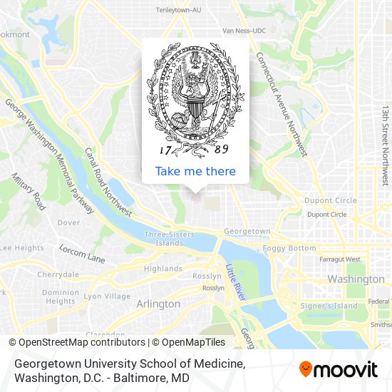 Georgetown University School of Medicine map