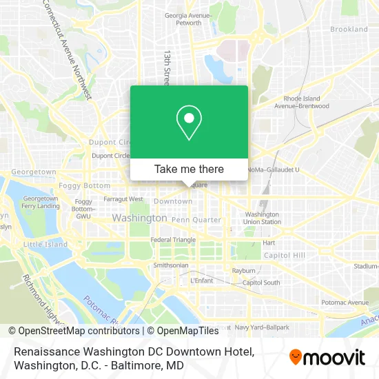 Renaissance Washington DC Downtown Hotel map