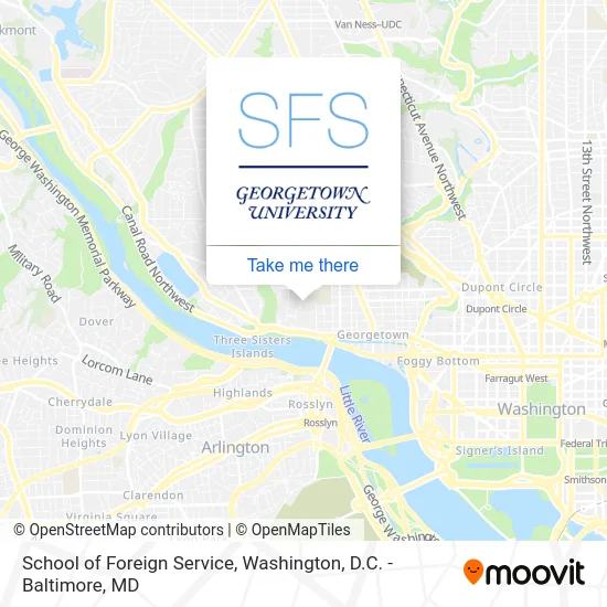 School of Foreign Service map