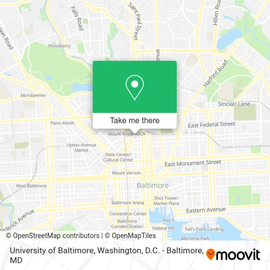 University of Baltimore map