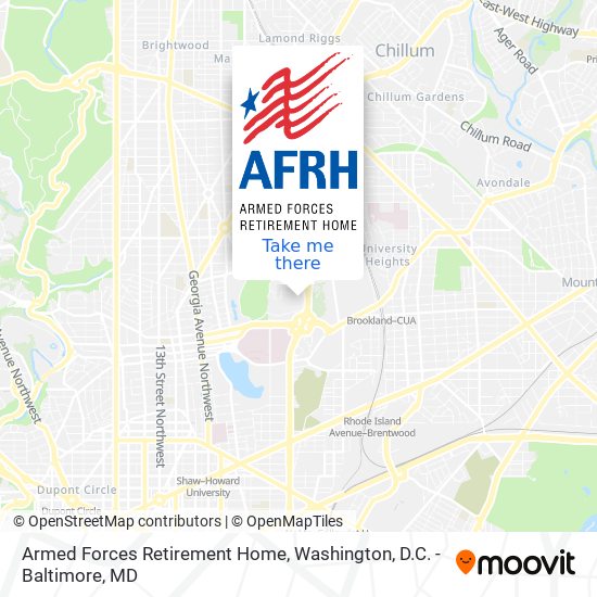 Armed Forces Retirement Home map