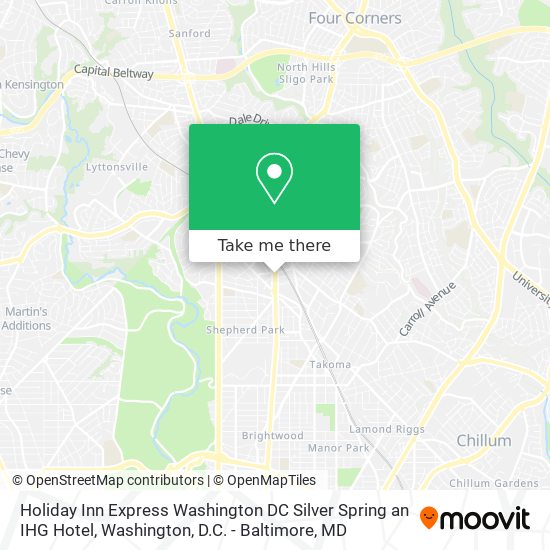 Holiday Inn Express Washington DC Silver Spring an IHG Hotel map