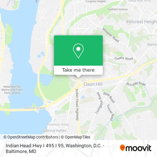 Mapa de Indian Head Hwy I 495 I 95