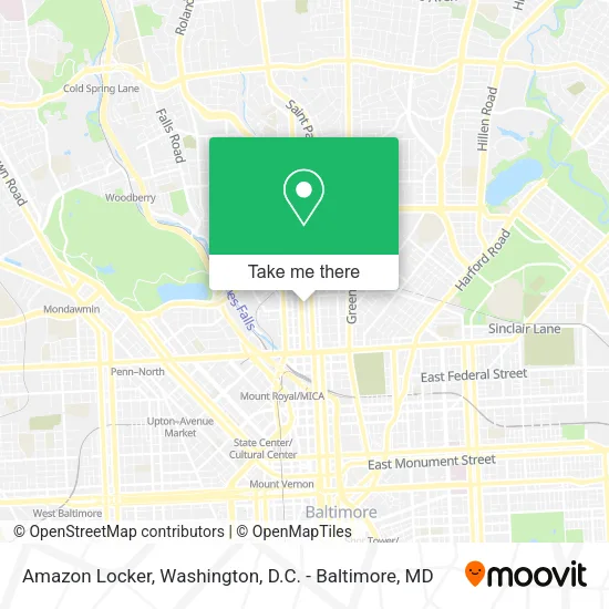 Mapa de Amazon Locker