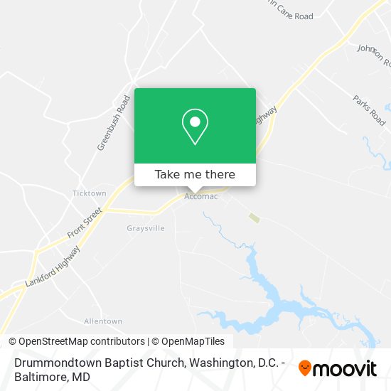 Drummondtown Baptist Church map