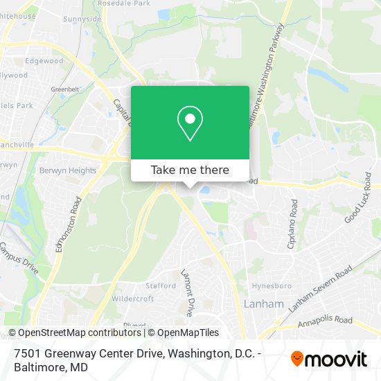 Mapa de 7501 Greenway Center Drive
