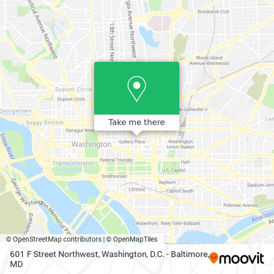 601 F Street Northwest map