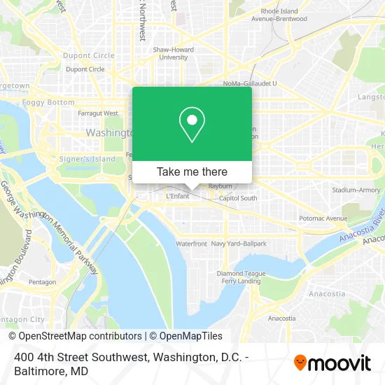 400 4th Street Southwest map
