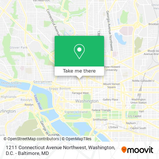 1211 Connecticut Avenue Northwest map