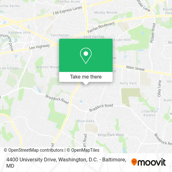 4400 University Drive map